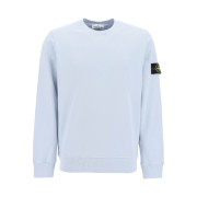 Stone Island 63051 Cotton Fleece Garment Dyed Sweatshirt Sky Blue - 24SS