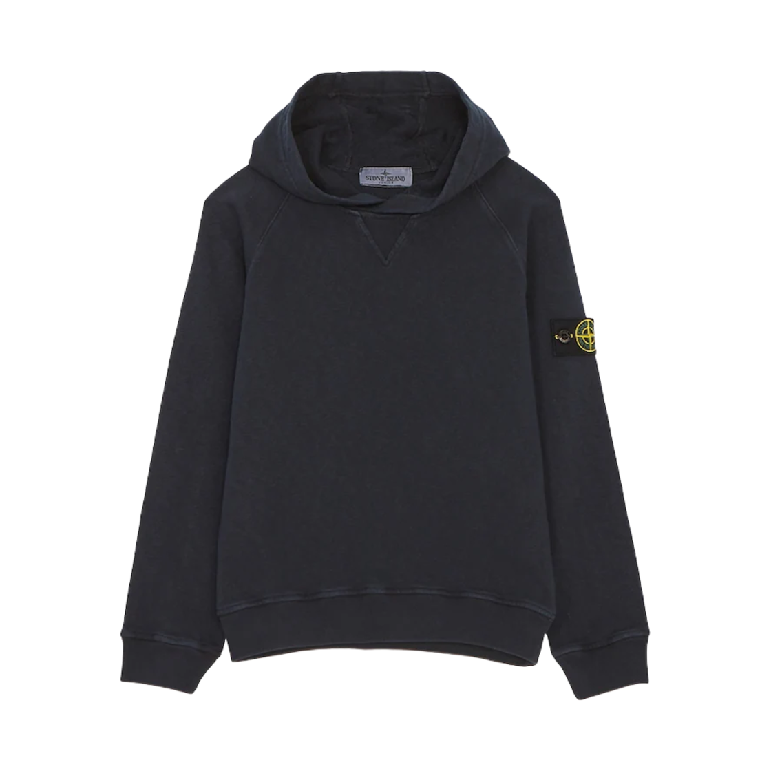(키즈) 스톤 아일랜드 60441 와펜 패치 후드 스웨트셔츠 네이비 블루 - 23SS((Kids) Stone Island 60441 Wappen Patch Hooded Sweatshirt Navy Blue - 23SS) - 1