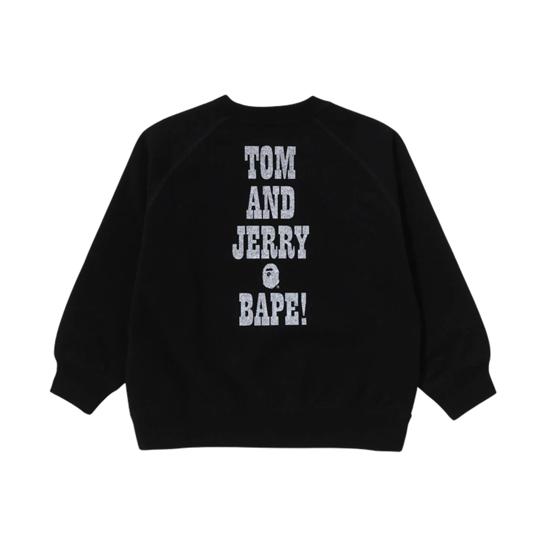 (키즈) 베이프 x 톰과 제리 85주년 릴렉스드 핏 크루넥 스웨트셔츠 블랙((Kids) BAPE x Tom & Jerry 85th Anniversary Relaxed Fit Crewneck Sweatshirt Black) - 2