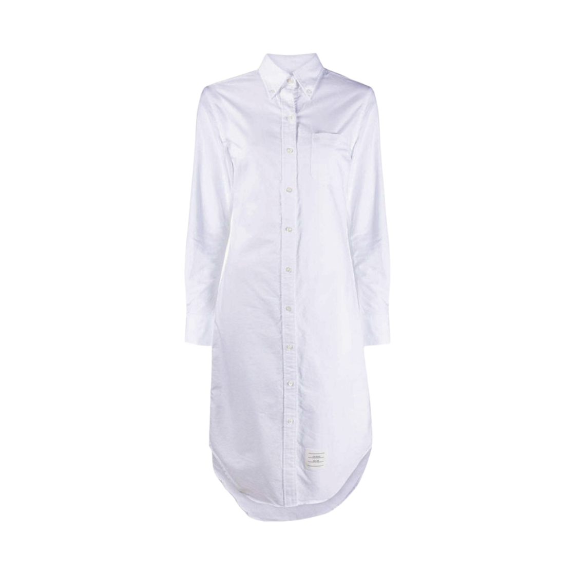 (W) 톰브라운 클래식 옥스포드 니 렝스 셔츠 드레스 화이트((W) Thom Browne Classic Oxford Knee Length Shirt Dress White) - 1