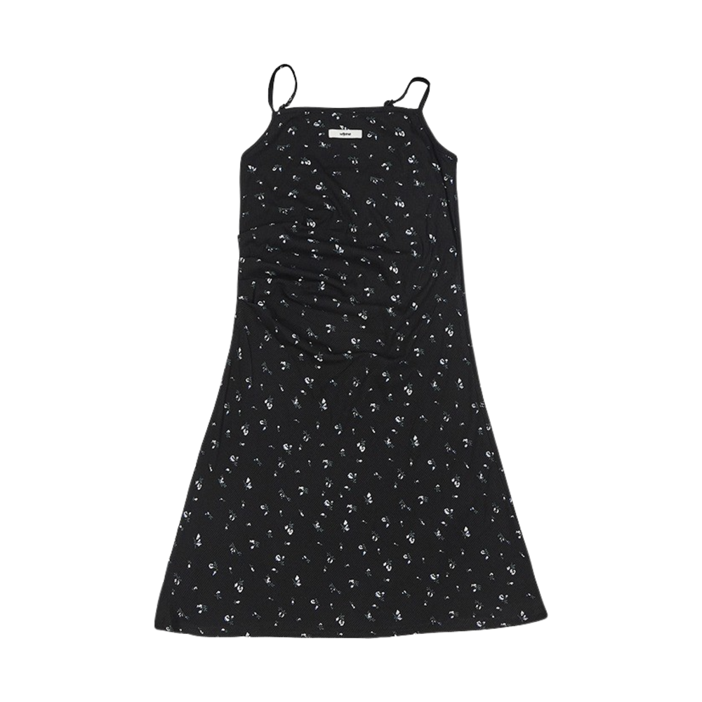 레터리 플라워 미니 드레스