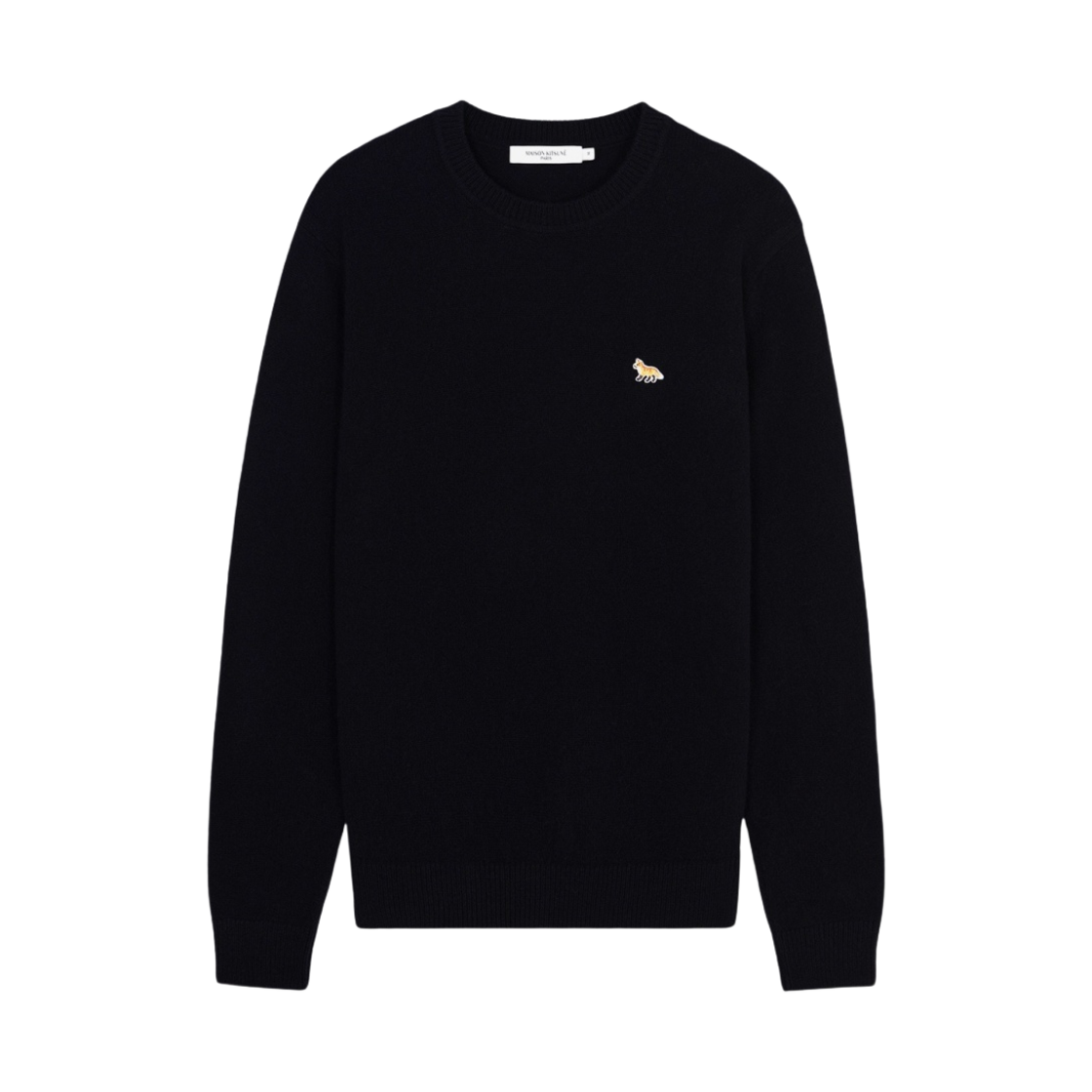 메종 키츠네 베이비 폭스 패치 코지 라운드넥 풀오버 니트 블랙(Maison Kitsune Baby Fox Patch Cosy R-Neck Pullover Knit Black)