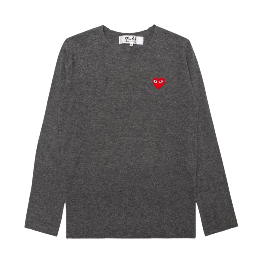 플레이 꼼데가르송 레드 하트 크루넥 스웨터 그레이(Play Comme Des Garcons Red Heart Crewneck Sweater Grey)