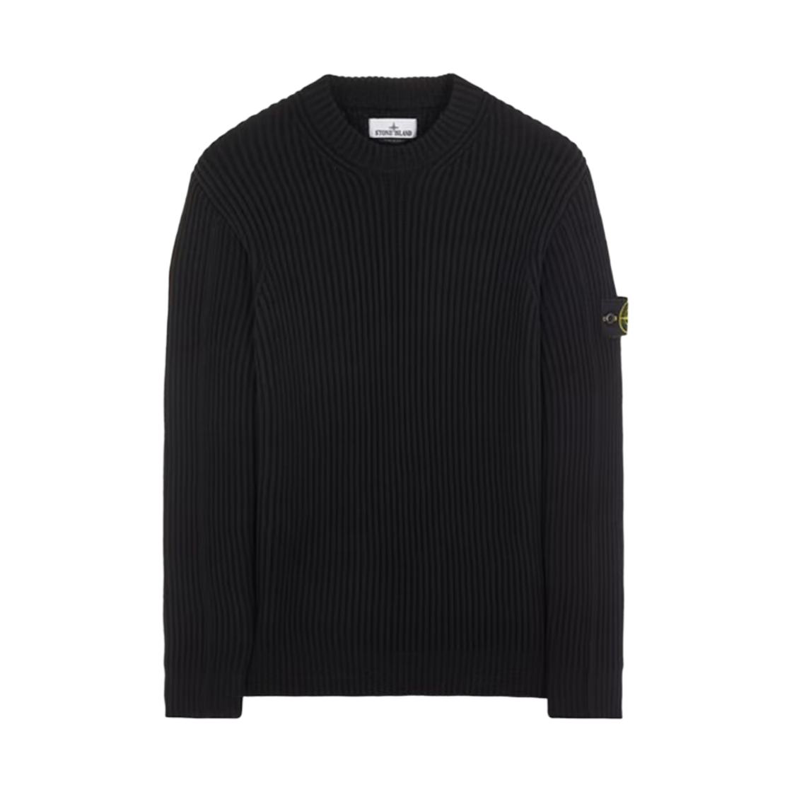 스톤 아일랜드 538C2 풀 립 울 니티드 스웨터 블랙 - 22FW(Stone Island 538C2 Full Rib Wool Knitted Sweater Black - 22FW) - 1