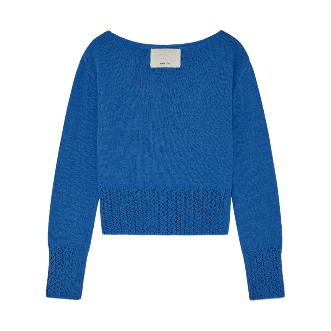 (W) 마뗑킴 포 러버스 펀칭 포인트 풀오버 니트 라이트 블루((W) Matin Kim For Lovers Punching Point Pullover Knit Light Blue) - 2