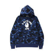 BAPE Color Camo College Hoodie Navy Blue