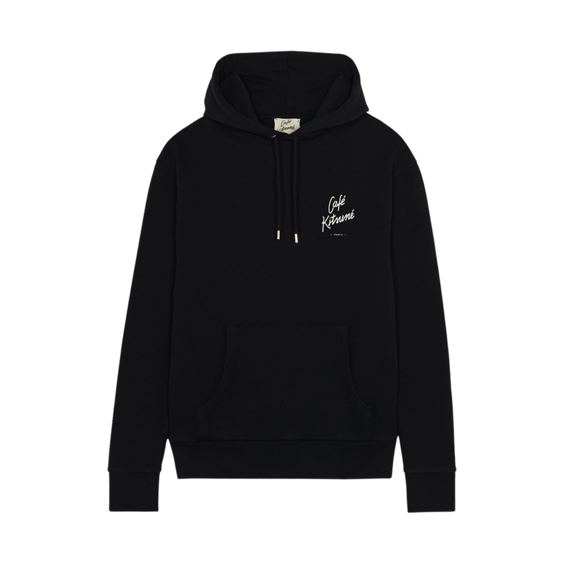 메종 키츠네 후드 카페 키츠네 뉴 블랙(Maison Kitsune Hoodie Cafe Kitsune New Black) - 1