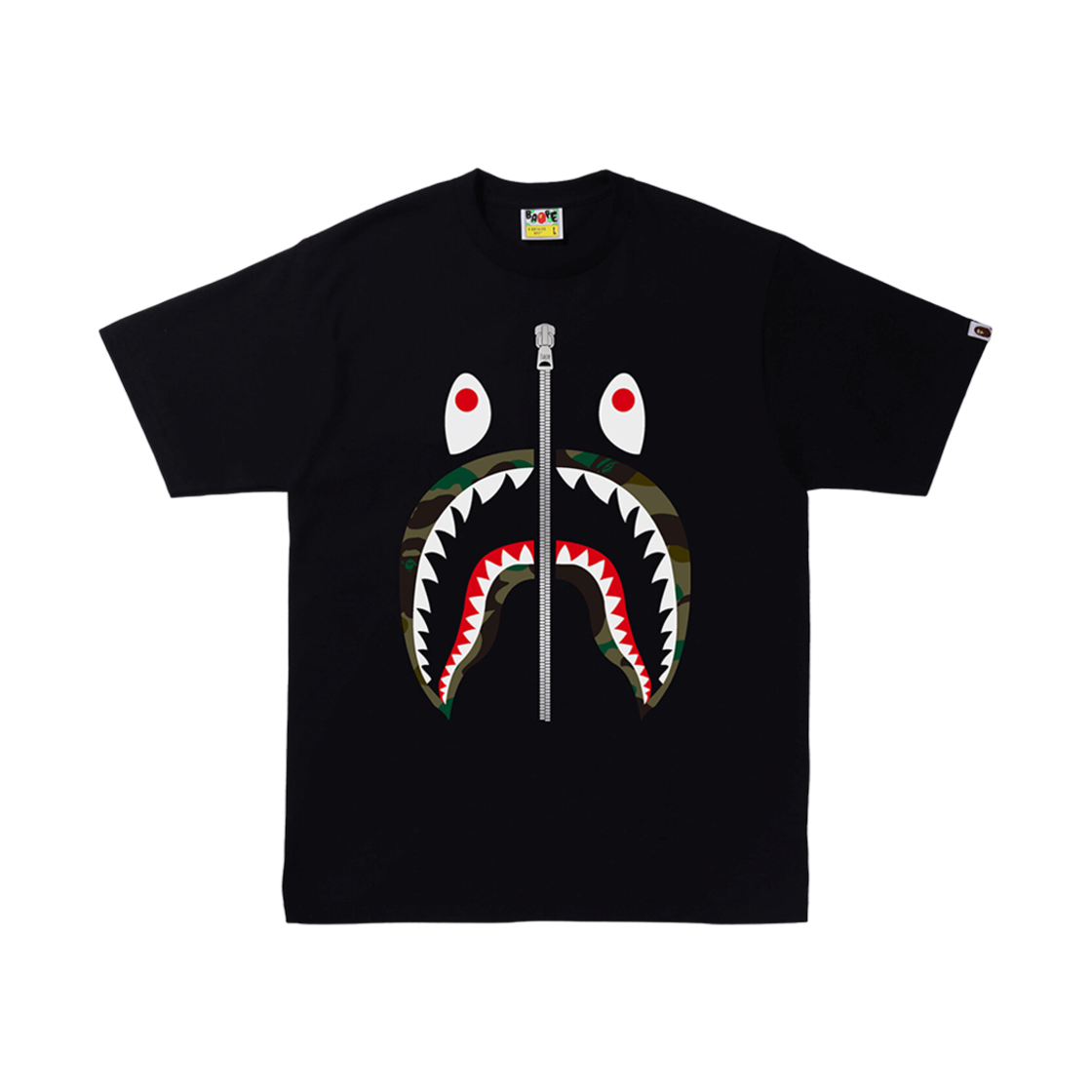 베이프 퍼스트 카모 샤크 티셔츠 블랙