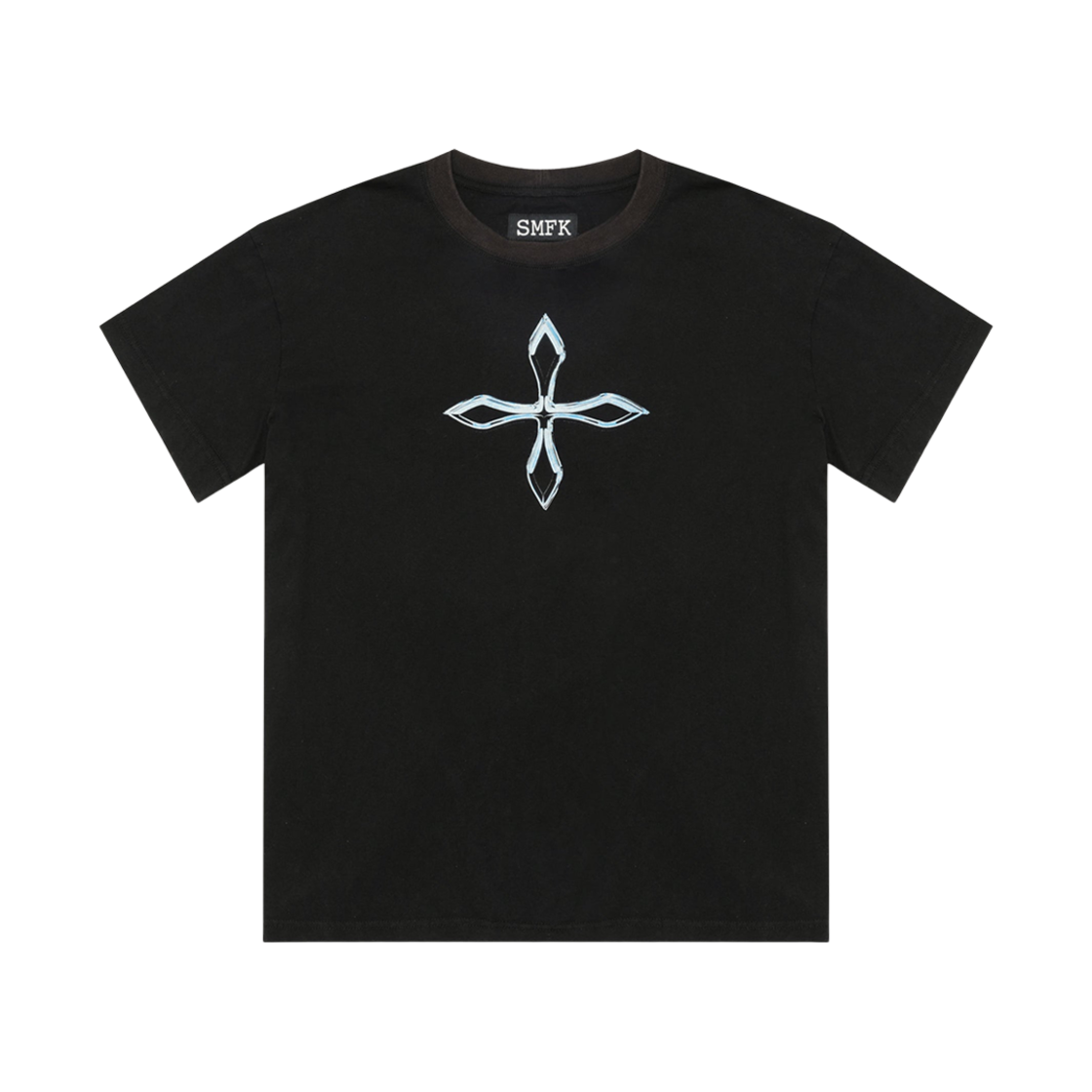 (W) 에스엠에프케이 컴퍼스 드림랜드 빈티지 오버사이즈 티셔츠 블랙((W) SMFK Compass Dreamland Vintage Oversize T-Shirt Black)