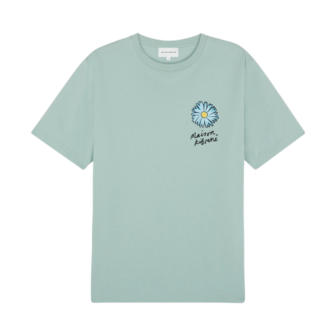 MM00128KJ0118-P417 Maison Kitsune Floating Flower Comfort T-Shirt Seafoam Blue