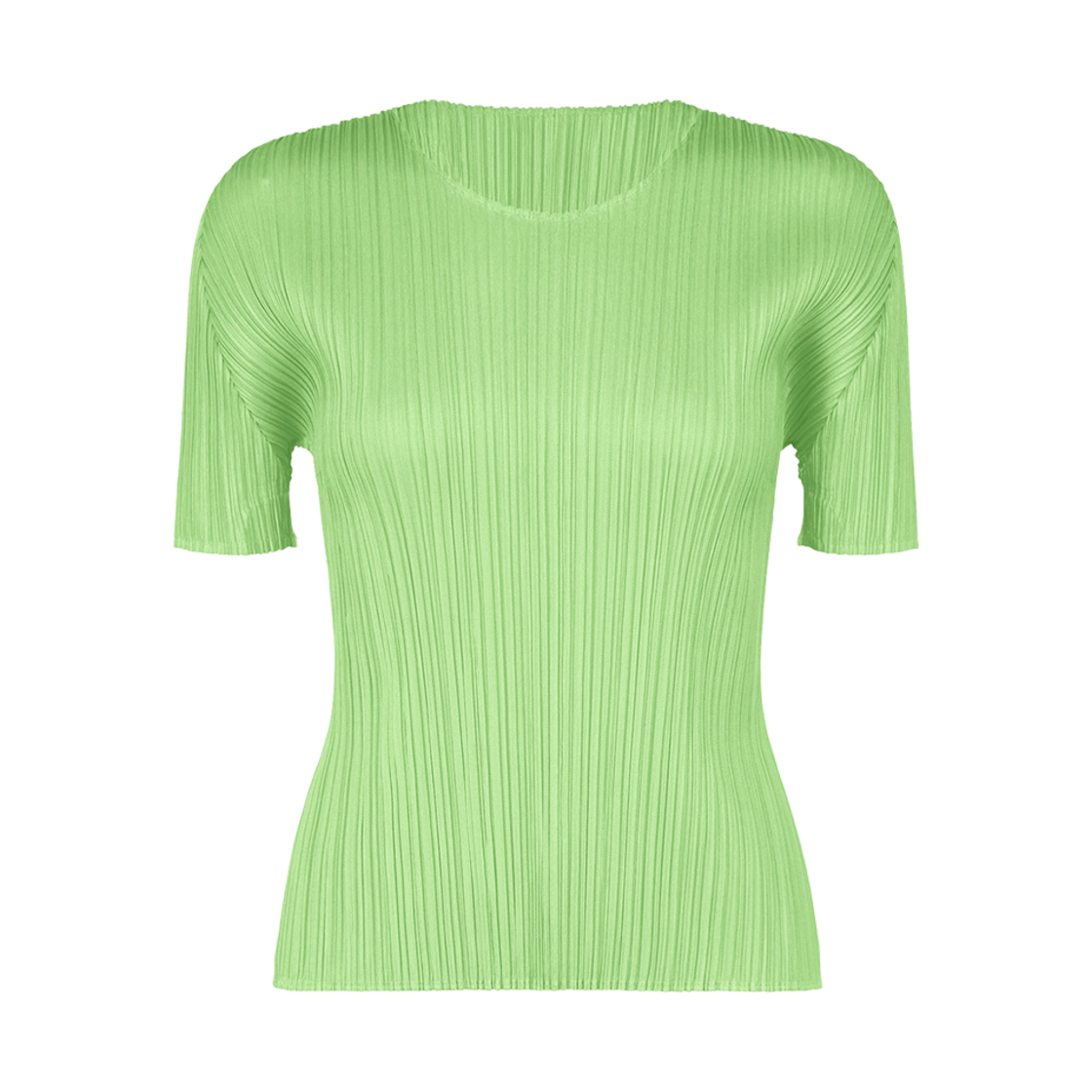 (W) 플리츠 플리즈 이세이 미야케 뉴 컬러풀 베이직 4 탑 라이트 그린((W) Pleats Please Issey Miyake New Colorful Basics 4 Top Light Green) - 1