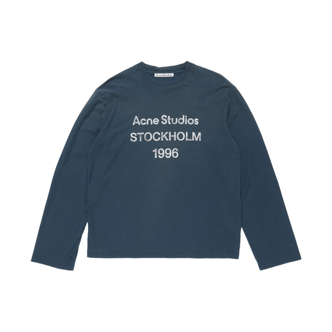 CL0197-BPA Acne Studios Logo T-Shirt Relaxed Fit Deep Blue
