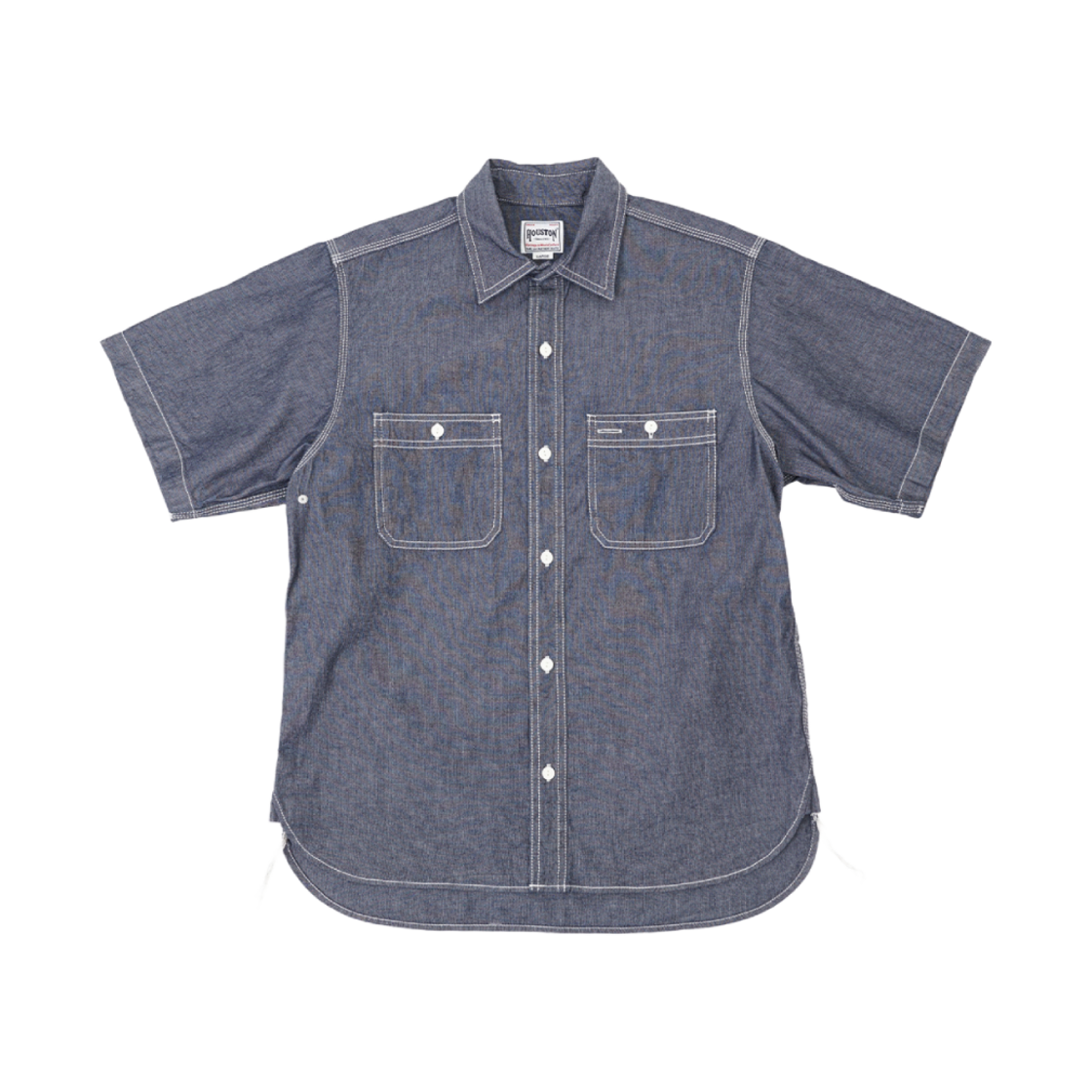 41084IOW Houston Japan USN Cotton S/S Work Shirt Indigo One Wash 41084IOW
