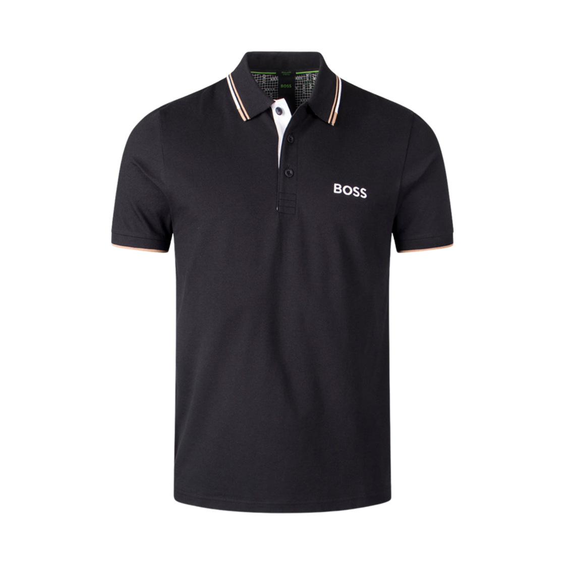 50469102-009 Hugo Boss Polo Shirt with Contrast Logo Black