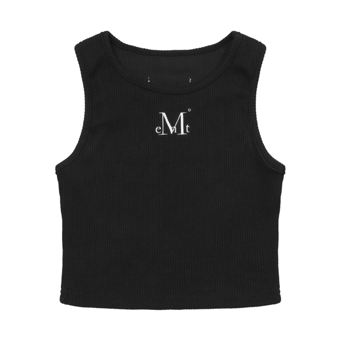 P00000WS_01 MUCENT Ellen Back Detail Mini Crop Sleeveless Black