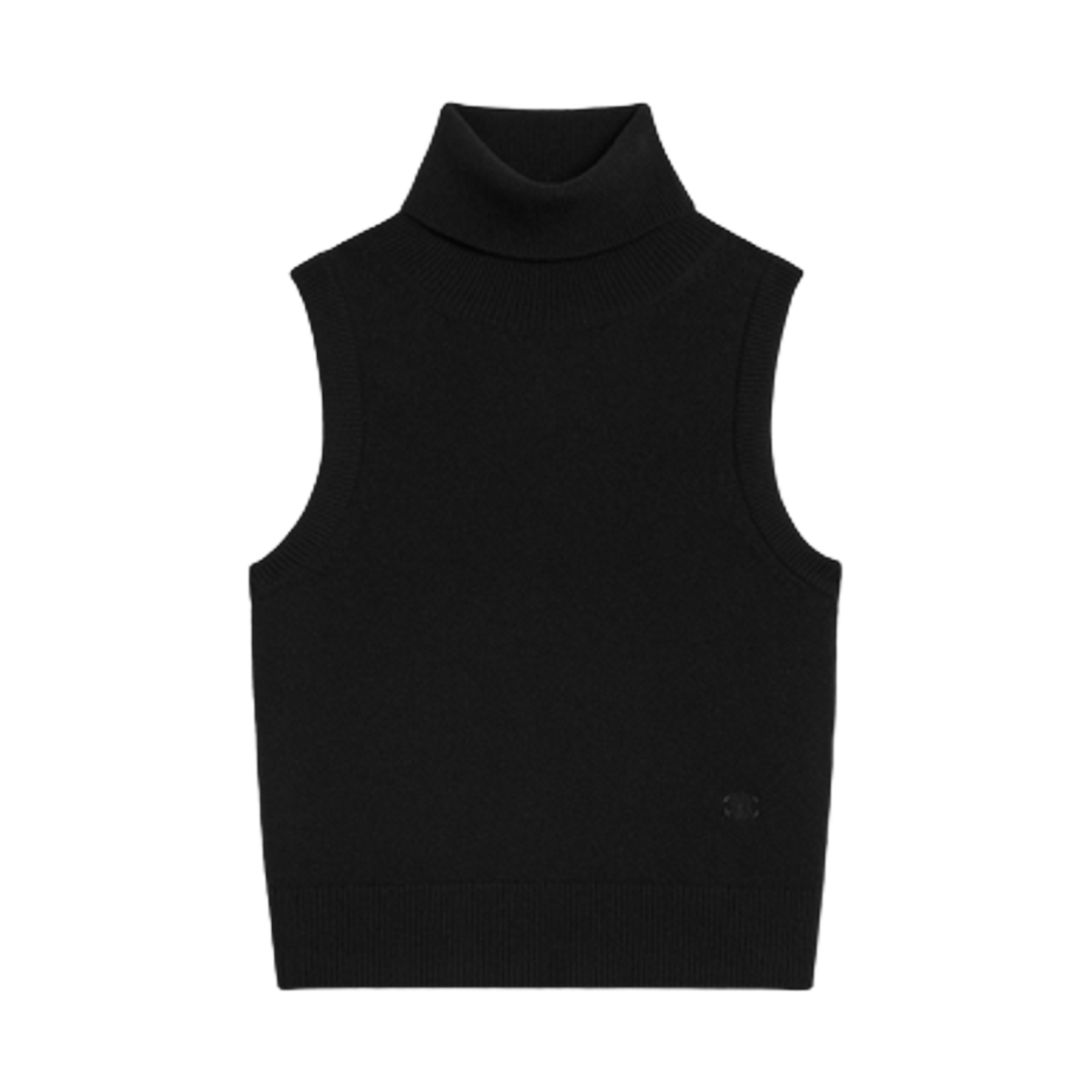 2ADRT977V-38NO (W) Celine Turtleneck Sweater in Scottish Cashmere Black