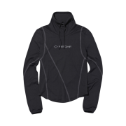 (W) Mischief Draped Turtleneck Top Black