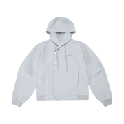 Ader Error Fluic Logo Hoodie Zip-Up Grey