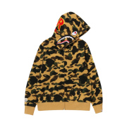 BAPE PONR 1st Camo 2nd Shark Full Zip Hoodie Yellow