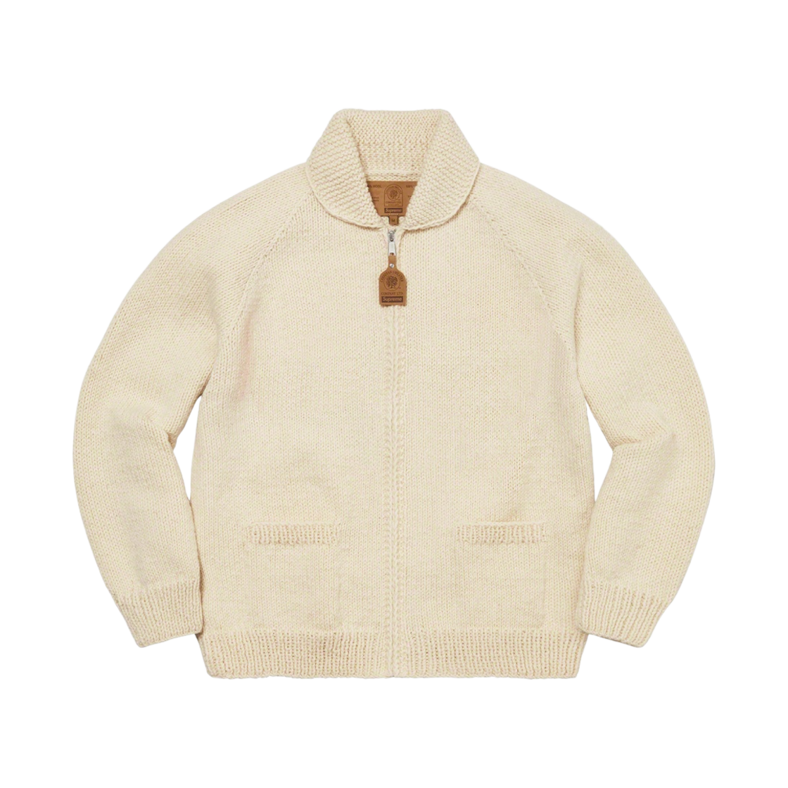 슈프림 박스로고 코위찬 스웨터 내츄럴 - 22FW(Supreme Box Logo Cowichan Sweater Natural - 22FW) - 2