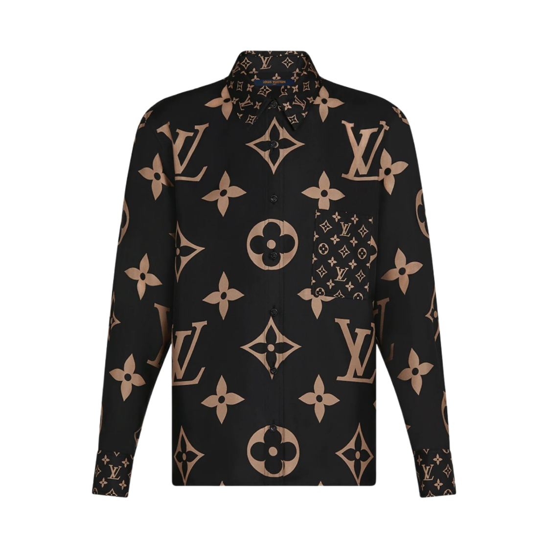 (W) 루이비통 믹스 모노그램 마스큘린 셔츠 블랙((W) Louis Vuitton Mixed Monogram Masculine Shirt Black) - 1