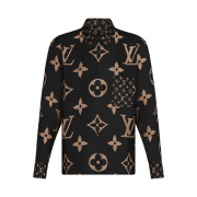 (W) Louis Vuitton Mixed Monogram Masculine Shirt Black
