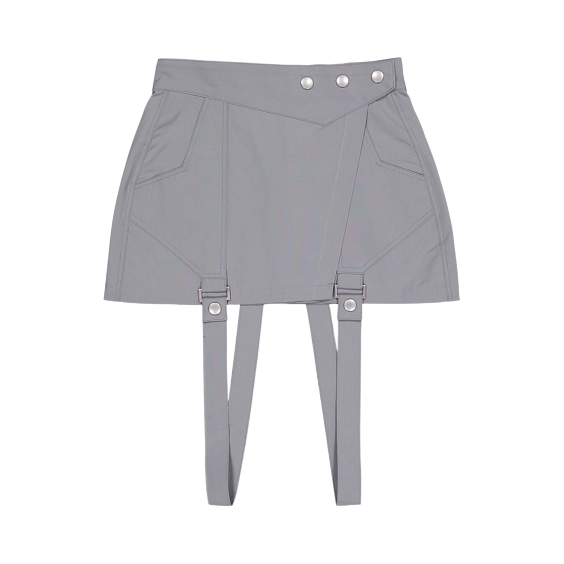 24FW-24 Full of Ssun Ghost In The Shell Convertible Skirt Grey
