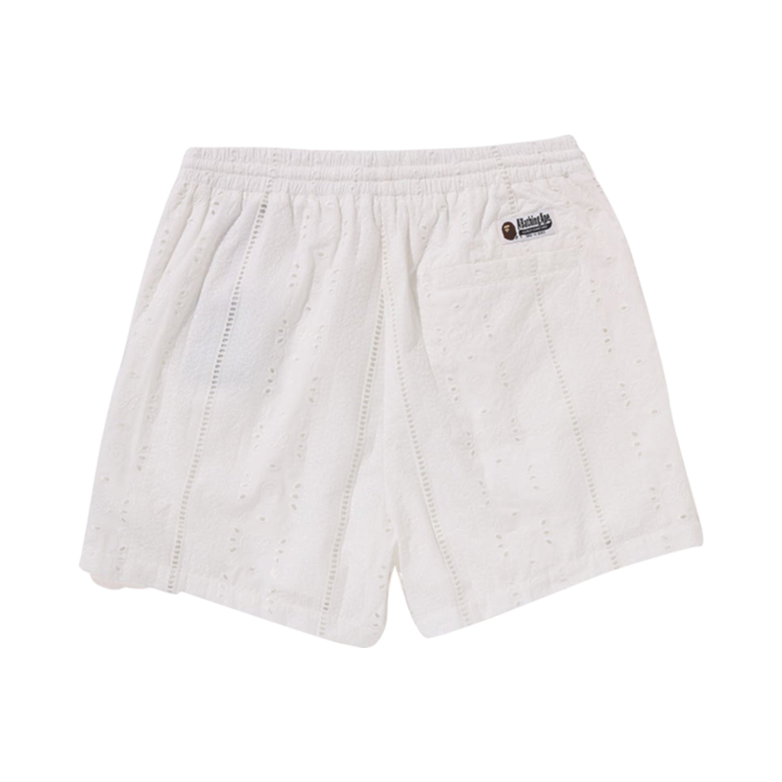 베이프 자수 릴렉스드 핏 쇼츠 아이보리(BAPE Embroidery Relaxed Fit Shorts Ivory) - 2