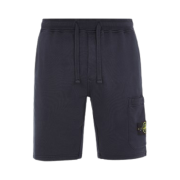 Stone Island 64651 Fleece Bermuda Shorts Navy Blue - 23SS