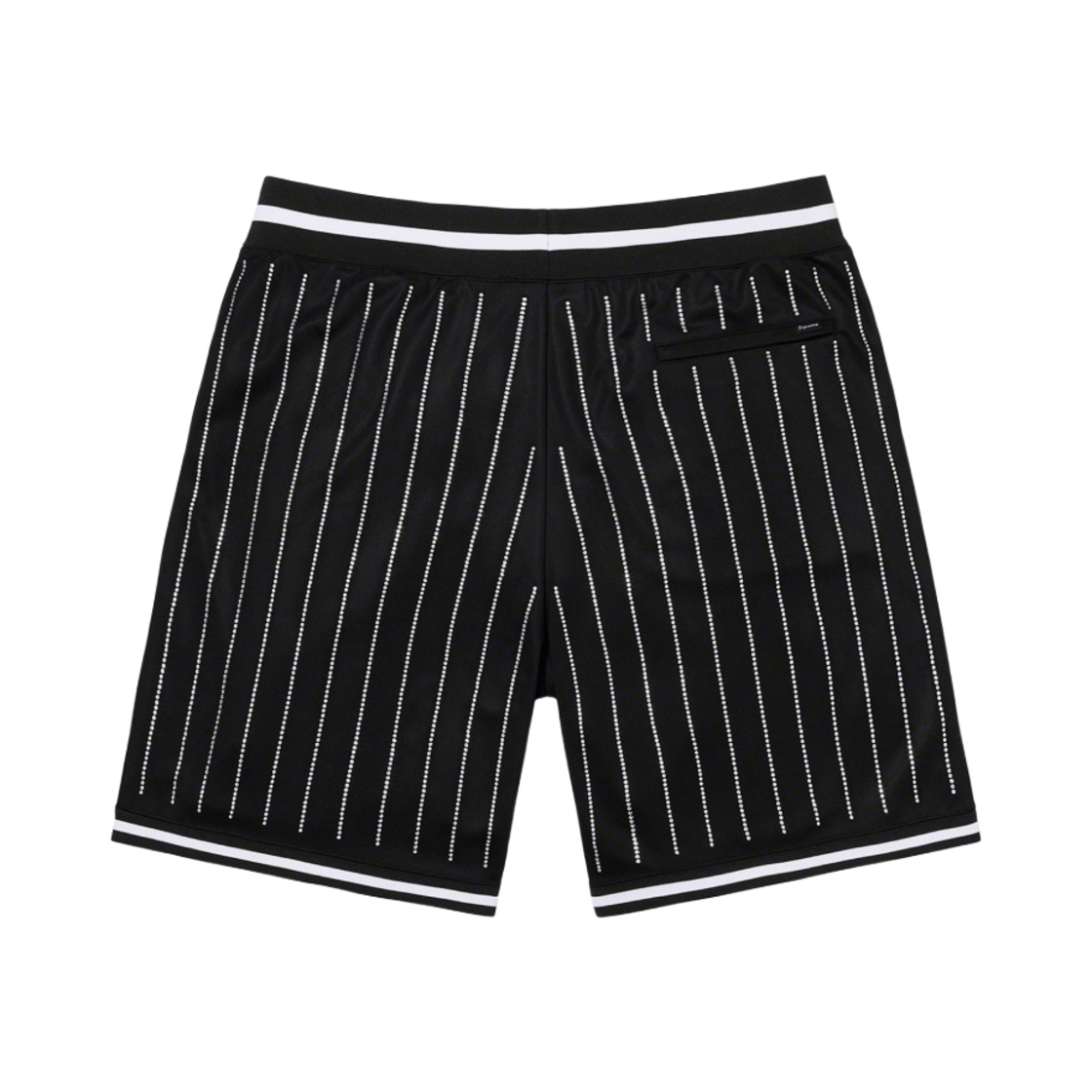슈프림 라인스톤 스트라이프 베스킷볼 쇼츠 블랙 - 22SS(Supreme Rhinestone Stripe Basketball Shorts Black - 22SS) - 2