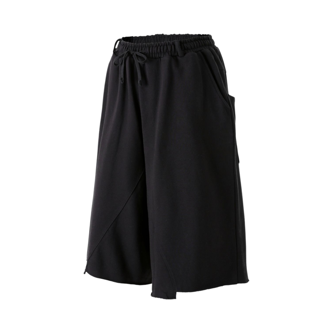 로어링라드 언밸런스 스웻 버뮤다 팬츠 블랙(ROARINGRAD Unbalance Sweat Bermuda Pants Black)