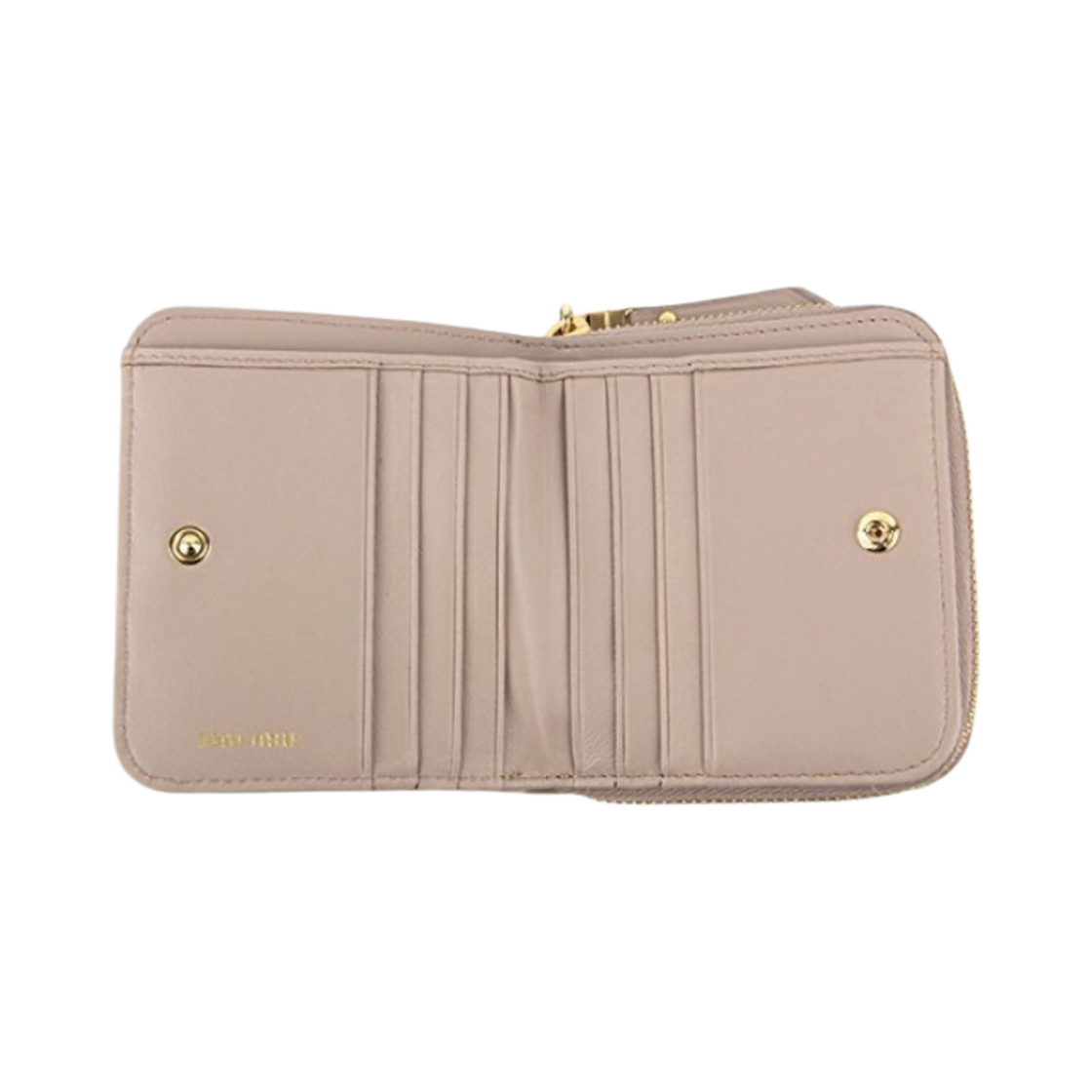 미우 미우 마테라쎄 집 어라운드 지갑 카메오(Miu Miu Matelasse Zip Around Wallet Cameo) - 2