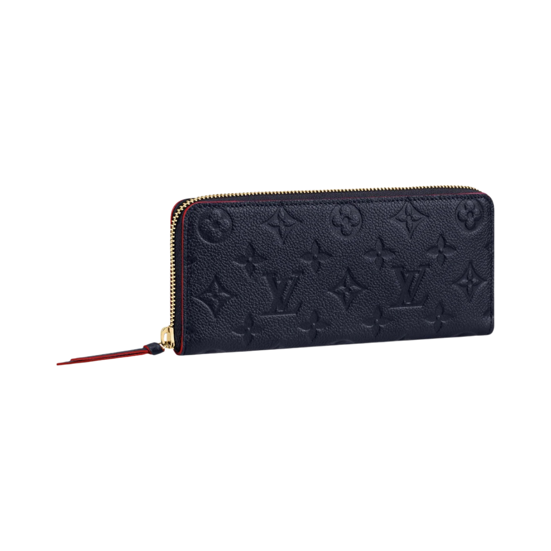 루이비통 클레망스 월렛 모노그램 앙프렝뜨 네이비 블루 레드(Louis Vuitton Clemence Wallet Monogram Empreinte Navy Blue Red) - 1