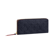 Louis Vuitton Clemence Wallet Monogram Empreinte Navy Blue Red