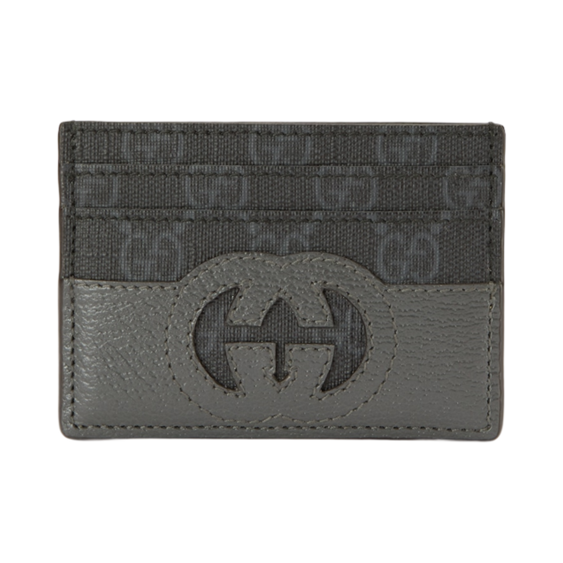 구찌 카드 케이스 컷아웃 인터로킹 G 옐로우 레더 슈프림(Gucci Card Case with Cut-Out Interlocking G Yellow Leather Supreme) - 1