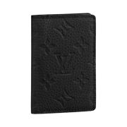 Louis Vuitton Pocket Organizer Taurillon Monogram Black