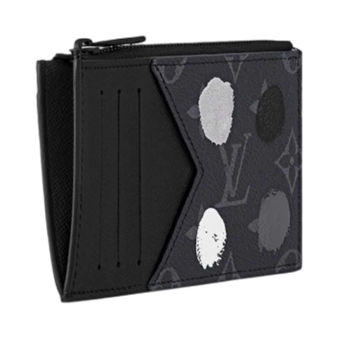 루이비통 x 야요이 쿠사마 코인 카드 홀더 블랙 실버(Louis Vuitton x YK Coin Card Holder Black Silver) - 2