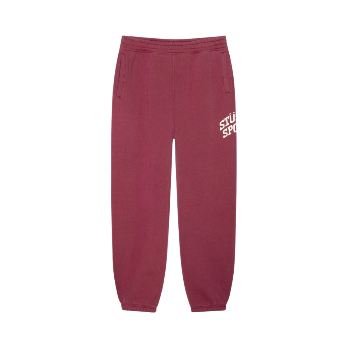 116653 Stussy Fleece Pants Sport Crackle Burgundy