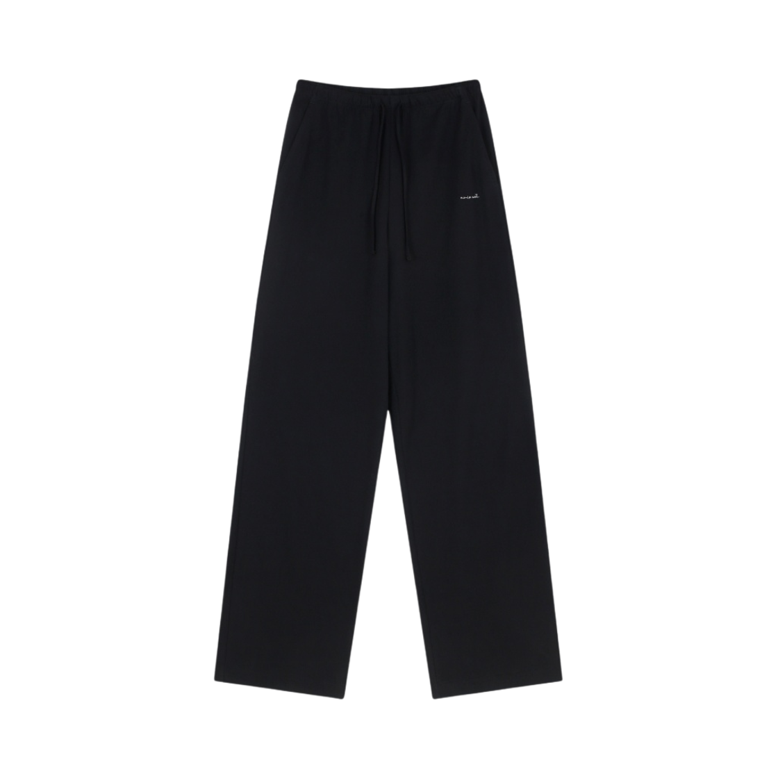 - (W) Aviemuah Essential Organic Cotton Relaxed Pants Black