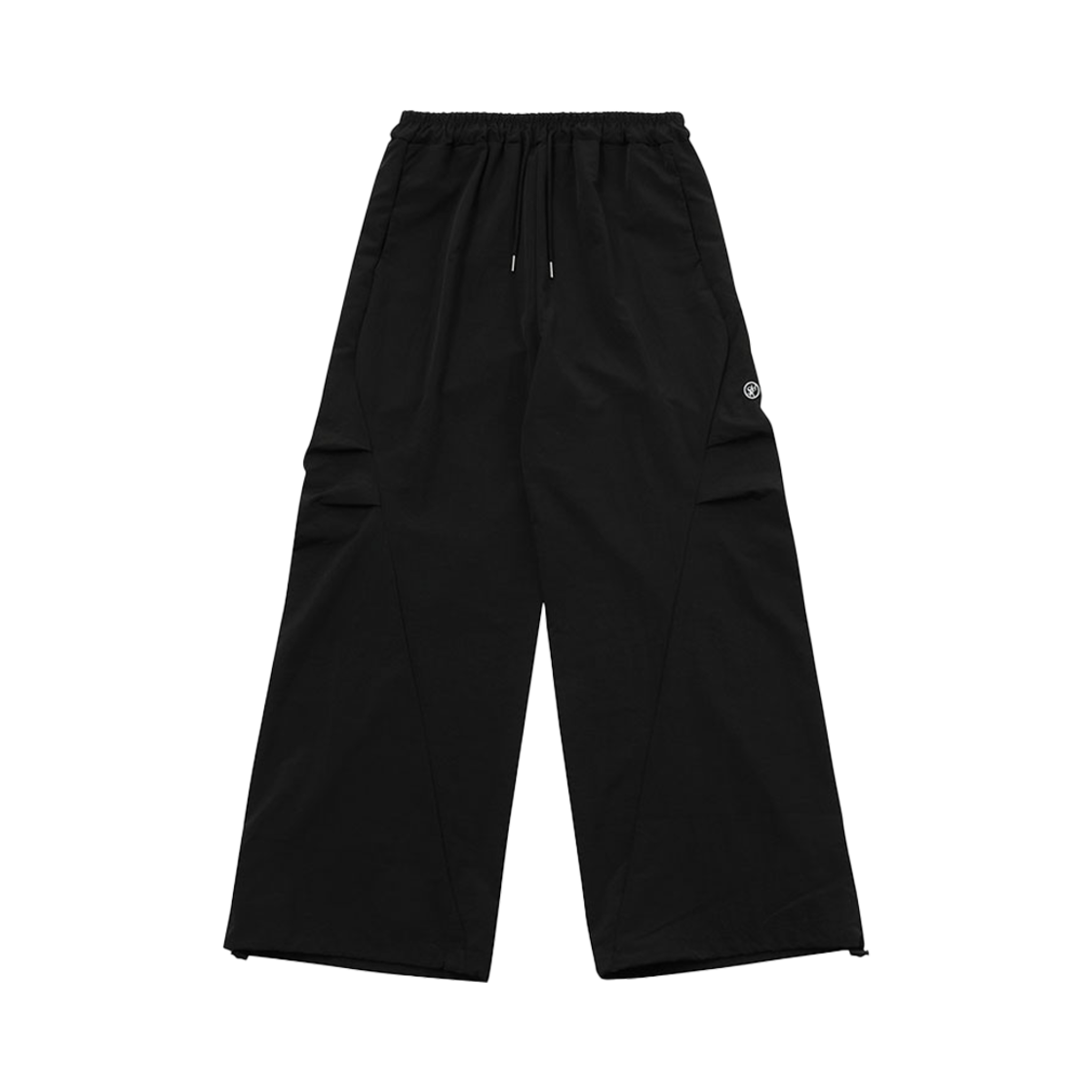 SR24PT0001BK SLOW RECORD HOUSE Parachute Flare Pants Black