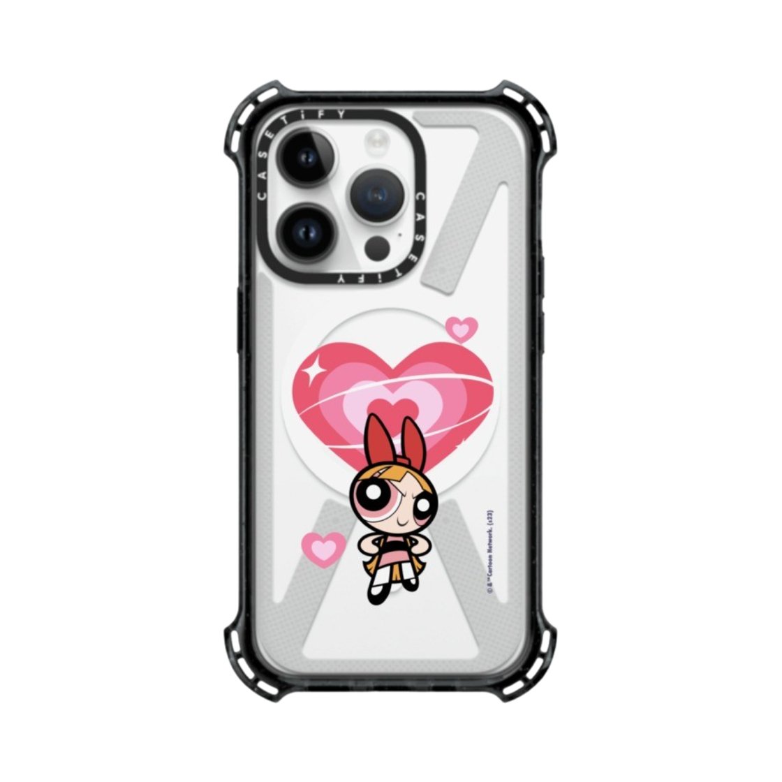 케이스티파이 x 파워퍼프걸 커스텀 아이폰 블라썸 바운스 케이스 클리어 블랙(Casetify x The Powerpuff Girls Custom iPhone Blossom Bounce Case Clear Black) - 1