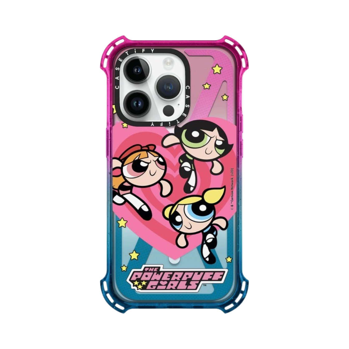 케이스티파이 x 파워퍼프걸 아이폰 하트 바운스 케이스 반투명 코튼 캔디(Casetify x The Powerpuff Girls iPhone Heart Bounce Case Sheer Cotton Candy) - 1