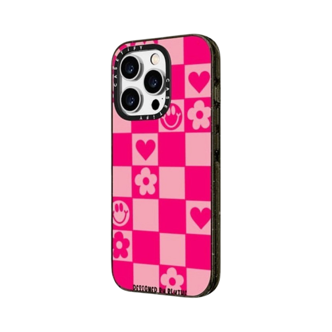 케이스티파이 아이폰 스마일리 데이지 그리드 바이 블라이스 맥세이프 임팩트 케이스 매트 블랙(Casetify iPhone Smiley Daisy Grid by Blythe MagSafe Impact Case Matte Black) - 4