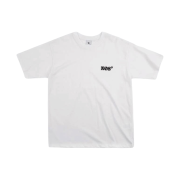 NOS7 Black Signature Logo Standard Fit T-Shirt White