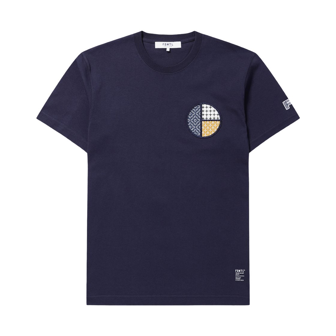 시리즈 펀더멘탈 인디고 패치 티셔츠 네이비(SERIES FDMTL Indigo Patch T-Shirt Navy) - 1