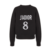 (W) Dior J'Adior 8 Boxy Sweater Cashmere Black