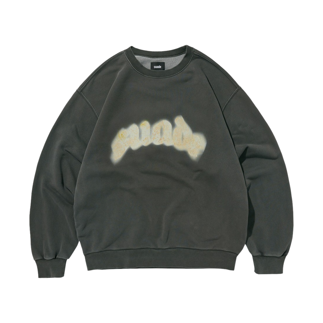 스웨이드 파이어 스웨이드 크루넥 피그먼트 블랙