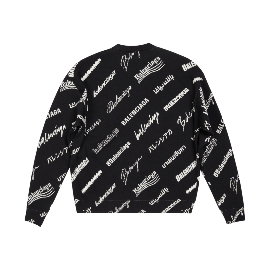 발렌시아가 로고매니아 올 오버 스웨터 블랙(Balenciaga Logomania All Over Sweater Black) - 2