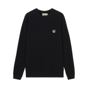 Maison Kitsune Grey Fox Head Patch Classic Sweatshirt Black