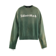 Saint Mxxxxxx Chaos Sweatshirt Green - 24AW